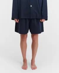 Lacivert Poplin Kadın Pijama Şortu - 3