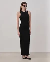 Filippa Siyah Jersey Kadın Elbise - 1