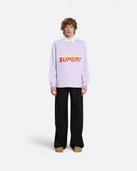 Super Speed Rugby Polo Mor Erkek Sweatshirt - 2