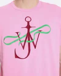 Ribbon Anchor Pembe Erkek T-Shirt - 4