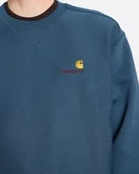 American Script Mavi Erkek Sweatshirt - 4