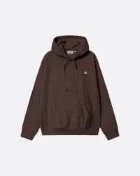 American Script Kahverengi Erkek Kapüşonlu Sweatshirt - 0