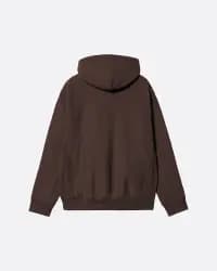 American Script Kahverengi Erkek Kapüşonlu Sweatshirt - 5