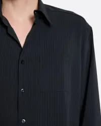 Cropped Casual Lacivert Erkek Gömlek - 5