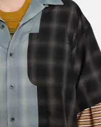 Button Up Gym Mavi-Siyah Erkek Gömlek - 4