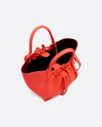 Small Ruched Turuncu Kadın Tote Çanta - 3