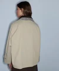 Natürel Kontrast Triko Yaka Mont - 5
