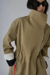 Haki Raina Gabardin Trençkot - 6